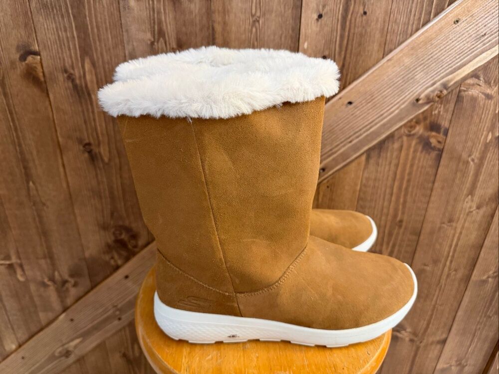 Skechers Women’s Size 10 Chestnut Suede Faux Fur Winter Boots